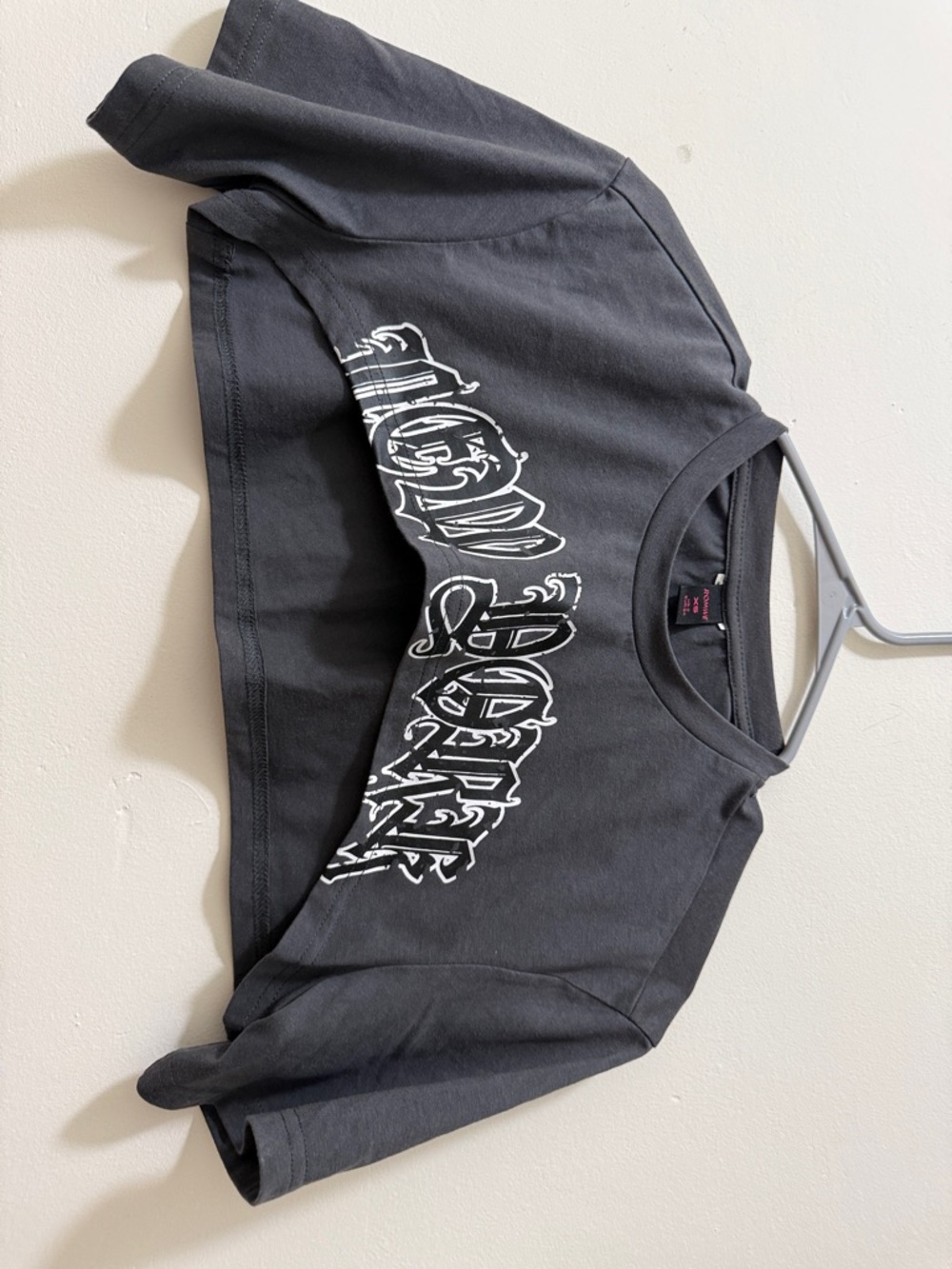 ROMWE Black Short Sleeve Graphic Tee with White Print